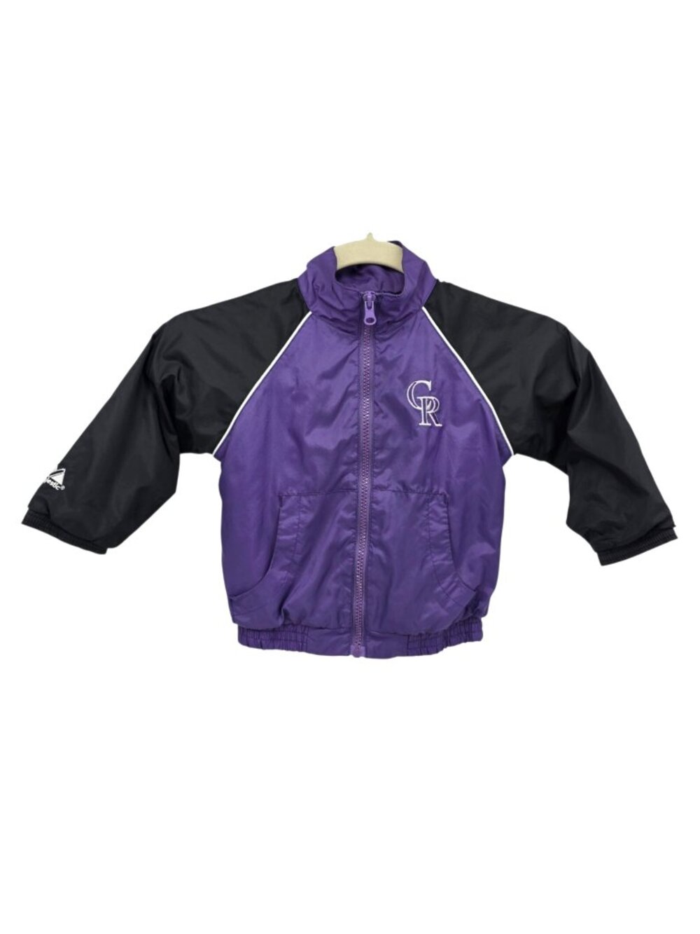 Vintage Majestic Colorado Rockies Child 24M Jacket Windbreaker Nylon Purple